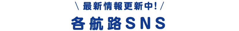 最新情報更新中!各航路SNS